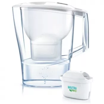 Veefiltri kann BRITA Aluna läbipaistev valge — 2,4 L kogumahutavus / 1,4 L filtreeritud, MAXTRA, nõudepesumasinakindel