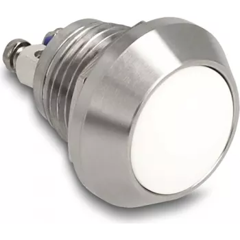 Surunupp DELOCK 22035 12 mm, 2 kruviklemmi, valge