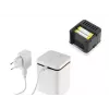 Aroomidifuusor Stylies ELARA/Valge — aurustav, kuni 25 m² ruumidele, 2 h taimer, AC/patarei/USB, 1,3 W, 74×74×100 mm