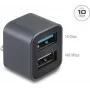 DELOCK Mini USB-jaotur USB USB-C pistikuga 1x USB 10 Gbps Type-A ja 1x USB 2.0 Type-A (mudel 64359)