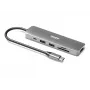 Liidesejaotur Port Designs 900162 USB USB-C — USB USB-C väljund, 3840x2160@60Hz, 20V/5A sisend, 117×34×13 mm, hõbedane