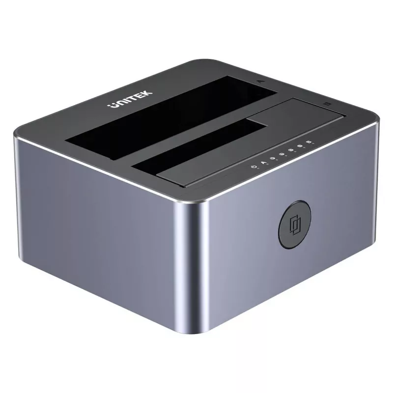 Dokkimisjaam Unitek 51642 2,5-tollistele/3,5-tollistele SATA-seadmetele, USB-C 10 Gbit/s, 2 pesa, alumiiniumist