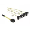 SCSI-kaabel DeLOCK 85685 must kollane 1 m 1 x Mini SAS HD SFF-8643 4 x SATA 7 pin