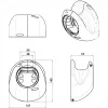 Kaablihoidik go-e CH-002-08-01 Seinale Must 127x74x140 mm