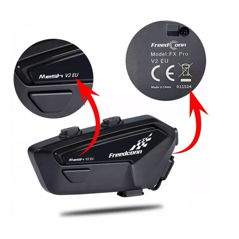 FreedConn FX Pro V2 EU MESH mootorratta intercom