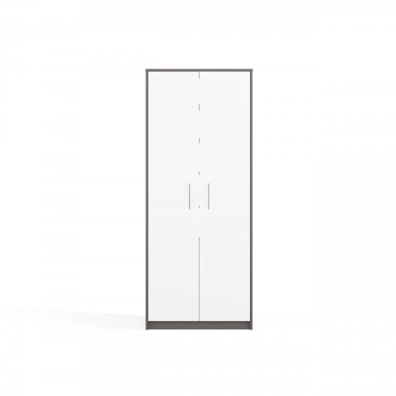 OLIV 2D CLOSED SHELVING UNIT, ANTHRACITE/Valge SET