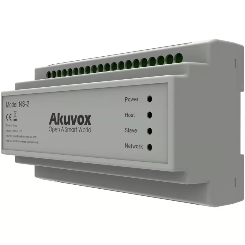 Akuvox NS-2 võrgulüliti Fast Ethernet (10/100) DIN-liistul Hall