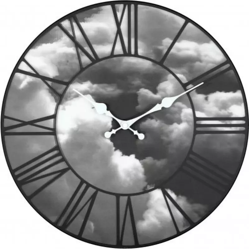 NeXtime kell 3037 Clouds, Ø39 cm, Seina, Must