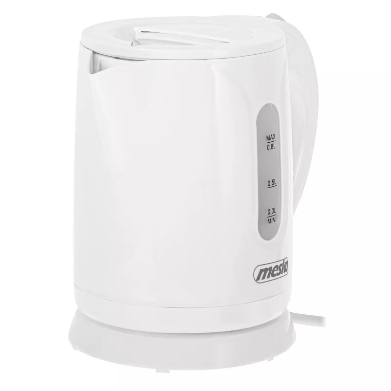 Mesko veekeetja | MS 1376 | Elektriline | 850 W | 0,8 L | Plastik | 360° pöörlev alus | Valge