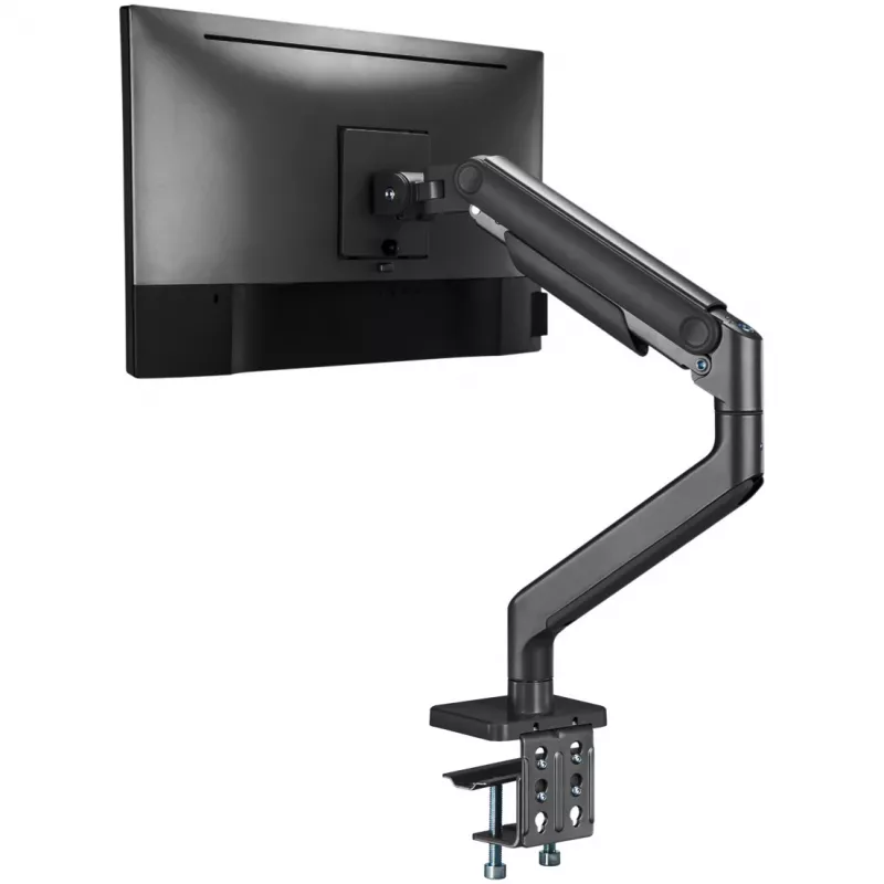 Monitorihoidik DIGITUS Single, klamber, kuni 49-tollisele (124,5 cm), 20 kg, VESA 75x75–100x100, kallutus -20° kuni 50°, kõrgus reguleeritav, must