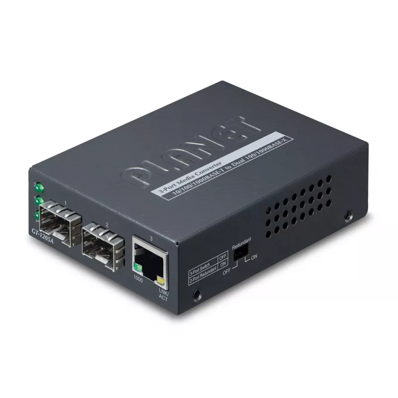 PLANET GT-1205A võrgumuundur 1000 Mbit/s Must