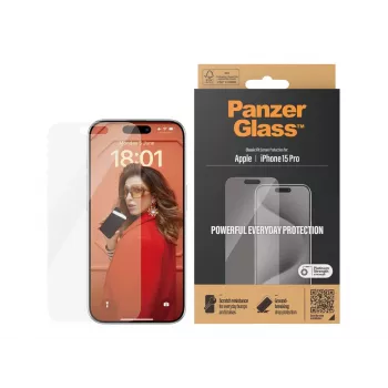 PanzerGlass® Ekraanikaitse iPhone 15 Pro | Classic Fit