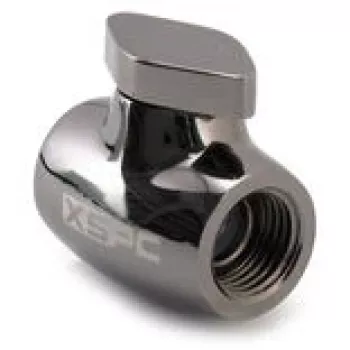 XSPC G1/4 kuulventiil, messingkorpus must-kroom viimistlusega, mudel WASC-504
