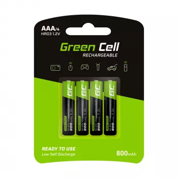 Taaslaetav aku roheline Cell GR04 AAA NiMH 1,2 V 800 mAh 4 tk