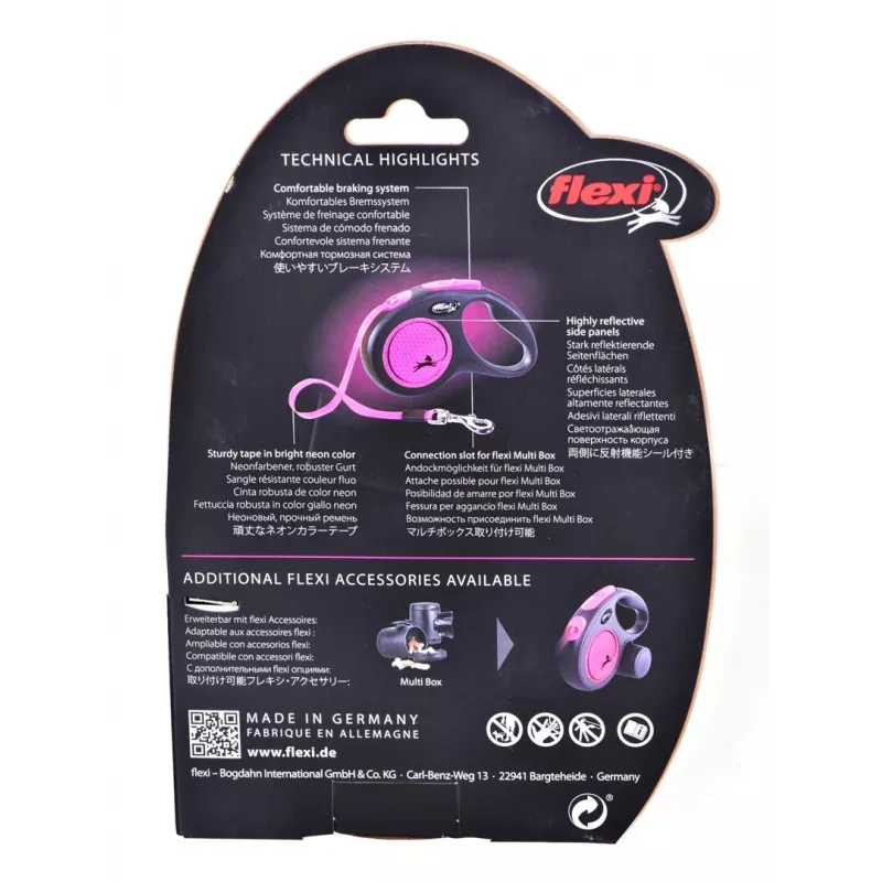 Flexi New Neon S 5 m koera automaatjalutusrihm