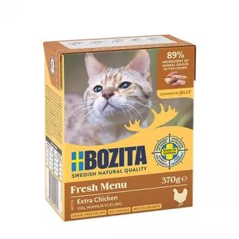 Märg kassitoit BOZITA Moist Food 4917 — kana, 370 g, täiskasvanud kassidele, hüpoallergeenne