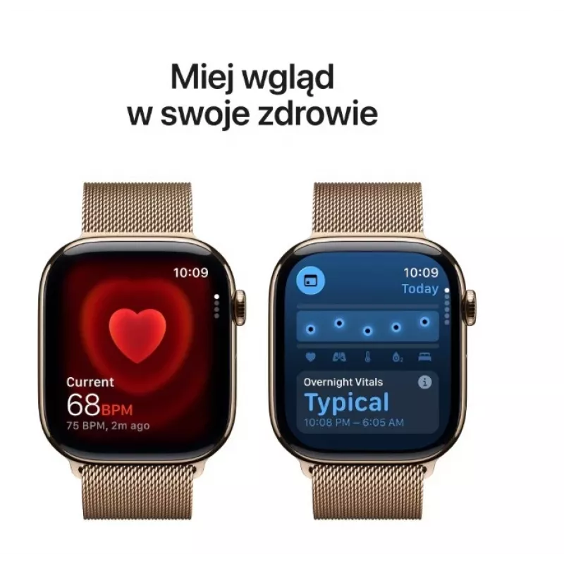 Apple Watch GPS + Cellular 46mm kuldne titaankorpus kuldne Milano aas S/M