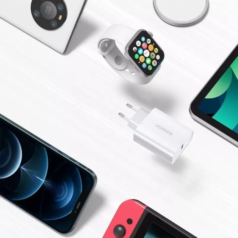 Ugreen USB Power Delivery 3.0 Quick Charge 4.0+ 20W 3A võrguadapter (valge)