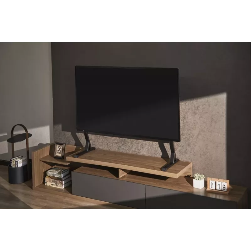 Põrandale paigaldatav telerialus GEMBIRD TVS-D90F-01 45–90-tollistele teleritele, terasest, fikseeritud kõrgusega, VESA 200x200–800x400, maksimaalne kandevõime 60 kg, 970×800×525 mm