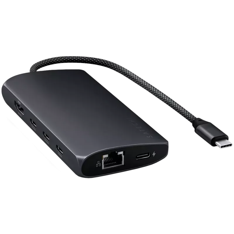 Satechi USB-C mitmepordiadapter ST-P8KED — 6 porti, toetab 8K resolutsiooni