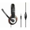 Juhtmega mängukõrvaklapid GEMBIRD MHS-03-BKRD — binauraalsed, ümberkõrvaklapid, 3,5 mm, 1,8 m kaabel, punane/must