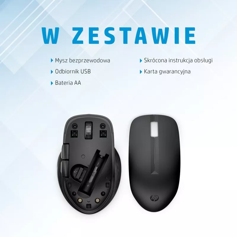HP 435 mitme seadme juhtmevaba hiir, mõlemakäeline, raadiosageduslik juhtmevaba + Bluetooth, 4000 DPI, must