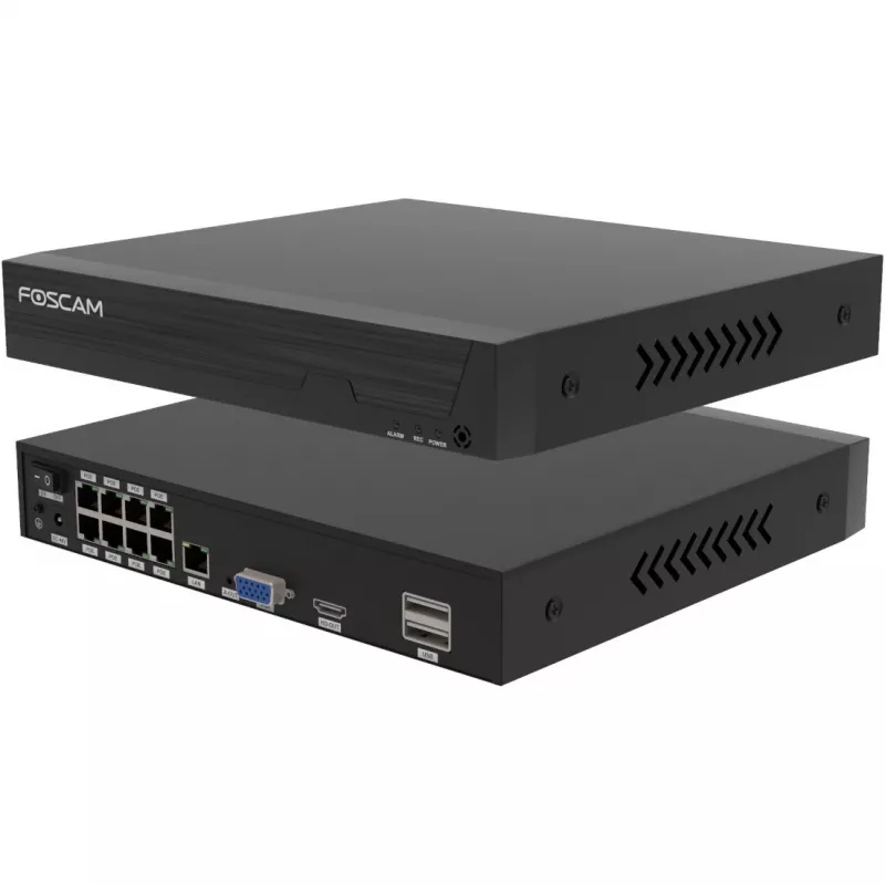 Turvakaamera komplekt Foscam FN9108E-B4-2T — 4 kaamerat koos salvestiga, must