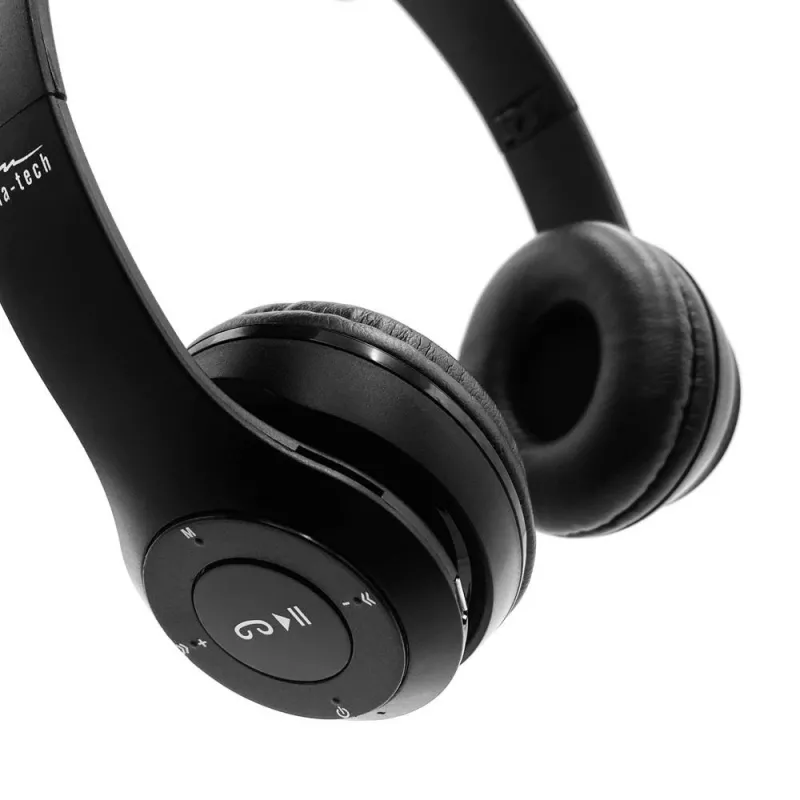 MEDIA-TECH EPSILION BT MT3591 Juhtmeta kõrvaklapid Bluetooth 4.2 Mikrofon Raadio FM Must