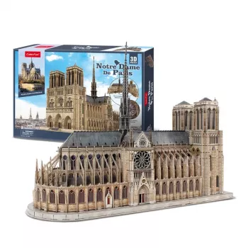 3D pusle CubicFun Notre Dame, 293 tk, katedraali makett