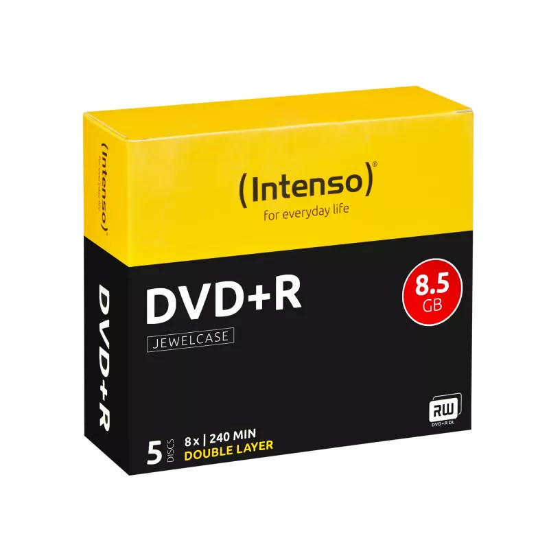 Intenso - 5 x DVD+R DL - 8,5 GB 8x - Jewel Case (karp) (4311245)