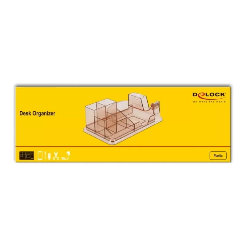 Lauakorraldaja DeLOCK 18341 läbipaistev pruun plastik 145x250x85mm