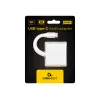 USB-graafikaadapter GEMBIRD A-CM-HDMIF-02-SV, HDMI-väljund, kuni 3840×2160, hõbedane, 58,5×51×11,6 mm