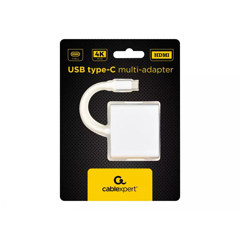 USB-graafikaadapter GEMBIRD A-CM-HDMIF-02-SV, HDMI-väljund, kuni 3840×2160, hõbedane, 58,5×51×11,6 mm