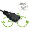 Laadija QOLTEC 36V–42V 2A C14 IEC 3-kontaktilise pistikuga e-jalgratta akudele