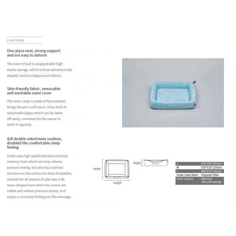 PETKIT | Deep Sleep All Season Pet Bed L | Roheline