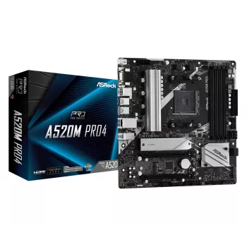 Emaplaat ASRock A520M PRO4 Socket AM4 micro ATX