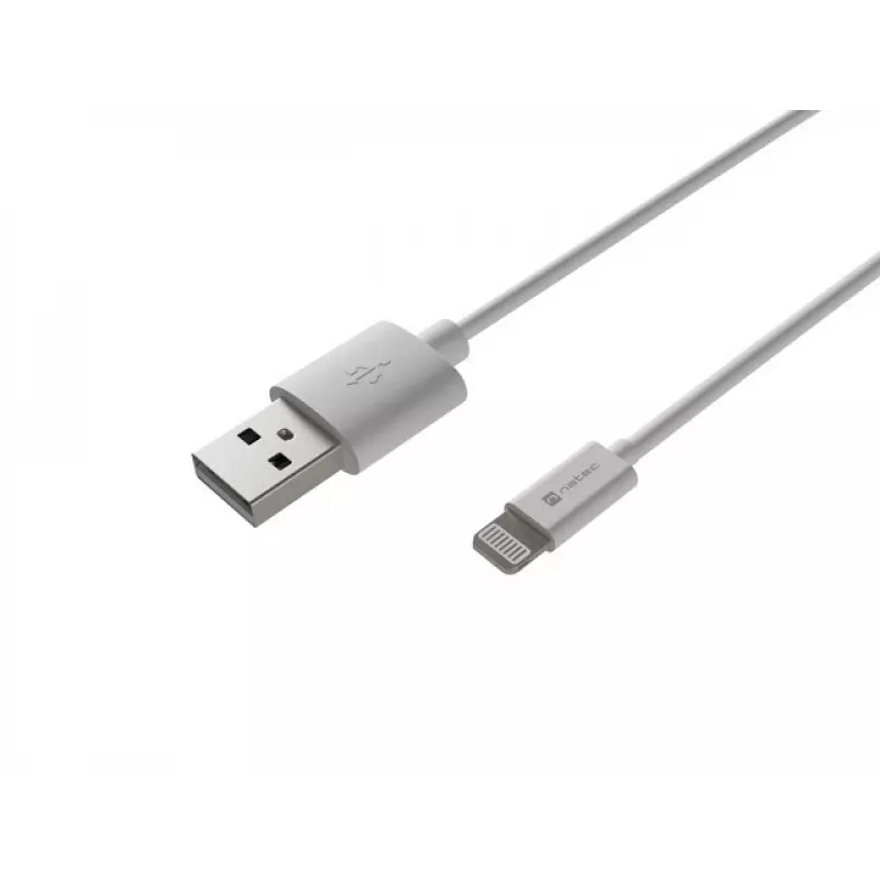 Kaabel Lightning (m)->USB-A (m) 2m MFi Prati Valge Natec NKA-2149
