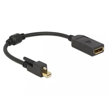 DisplayPort-kaabel DeLOCK 62638 Mini DisplayPort 0,25 m Must