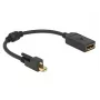 DisplayPort-kaabel DeLOCK 62638 Mini DisplayPort 0,25 m Must