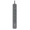 Power Line+ mobiilivalmis liigpingekaitsega pikendusjuhe 1,5 m (4 pistikupesa + 3x USB A, 5V 2,4A)