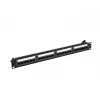 Patch-paneel 1U LANBERG PPUA-1024-B, 24 porti, Cat6a, U/UTP, 1U rack, sügavus 102 mm, metall, must