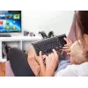 Juhtmevaba RF täissuuruses klaviatuur TRACER TRAKLA46934, QWERTY inglise, 2,4 GHz nano vastuvõtja, membraan, must/hall