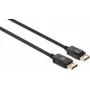 Manhattan DisplayPort 1.4 kaabel, 8K@60 Hz, 2 m, punutud kaabel, isane-istasele, riividega, täielikult varjestatud, must, eluaegne garantii, samaväärne DP14MM2M