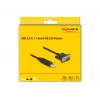 DeLOCK USB 2.0 RS-232 seeriaadapter 50 cm FTDI, must