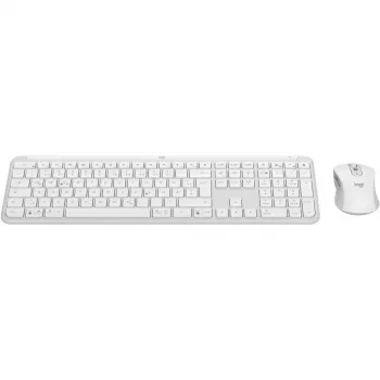 Logitech MK950 Signature Slim klaviatuur ja hiir komplekt, kontor, RF traadita + Bluetooth, QWERTZ saksa, grafiitvalge