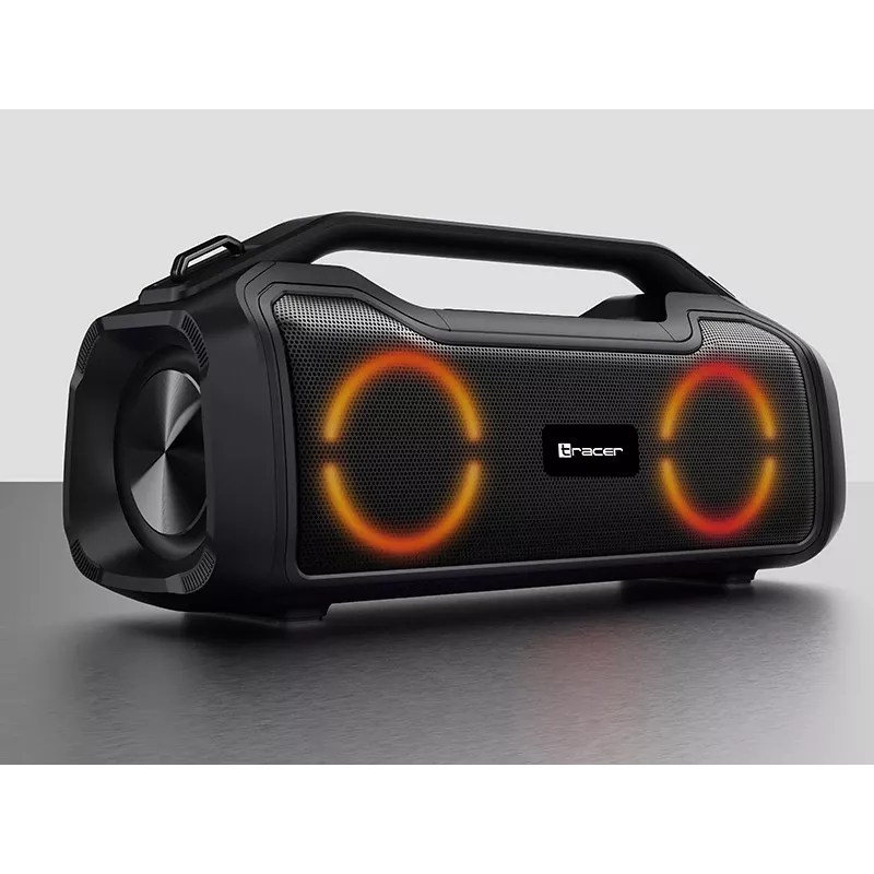 Stereo portable speaker TRACER BigBoy TWS Bluetooth 40W RMS, Bluetooth 5.3, 12h battery, Must