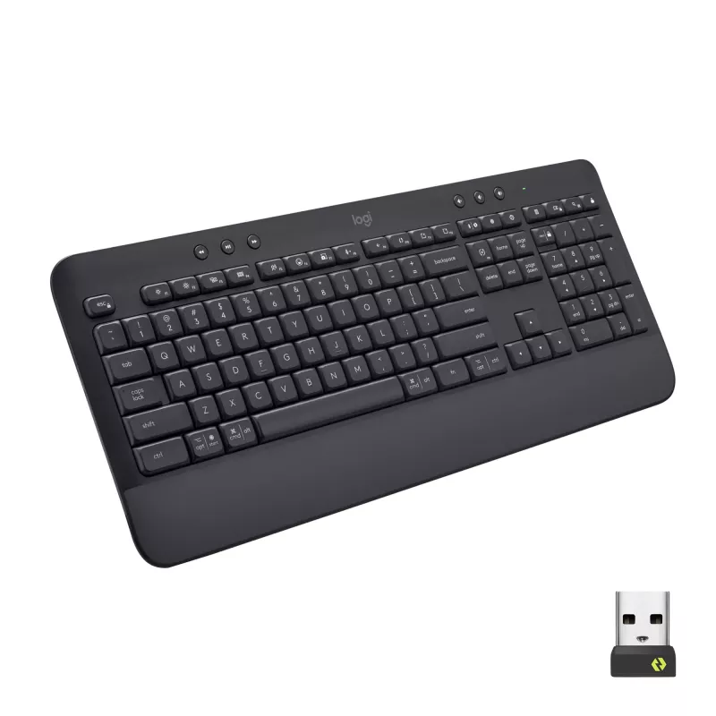Logitech Signature K650 - Klaviatuur - Juhtmevaba - Bluetooth 5.1 - QWERTZ - Rootsi - Grafiit