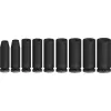 PRO Impact Steckschlüsseleinsatz-Set 3/8, 9-teilig schwarz, tief