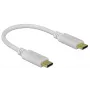 Delock - USB-C / toitekaabel - 24-kontaktiline USB-C (M) kuni 24-kontaktiline USB-C (M) - 5 A - 15cm - USB-toiteallikas (100 W), toetab Power Delivery 2,0 - Valge (85357)