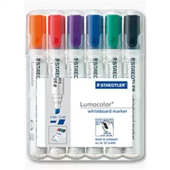 Marker Staedtler 351 B WP6 6 tk Must Sinine Roheline Oranž Punane Violetne